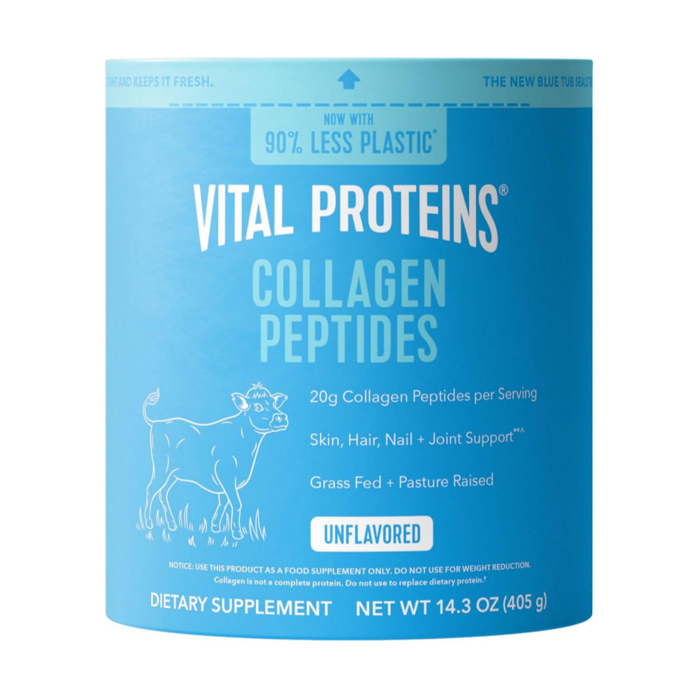 Vital Proteins Collagen Peptides Powder - Grass Fed Collagen Peptides for Hair, Nail, Skin, Bone & Joint Health, Unflavored, 14.3oz