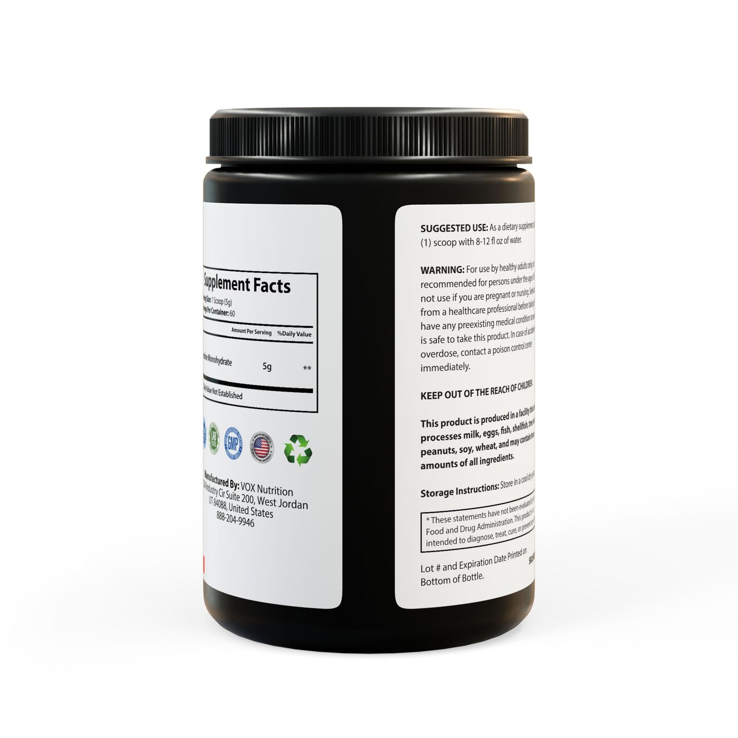 HBS, Creatine Monohydrate Supplement, Powder (300g, 10.58oz)