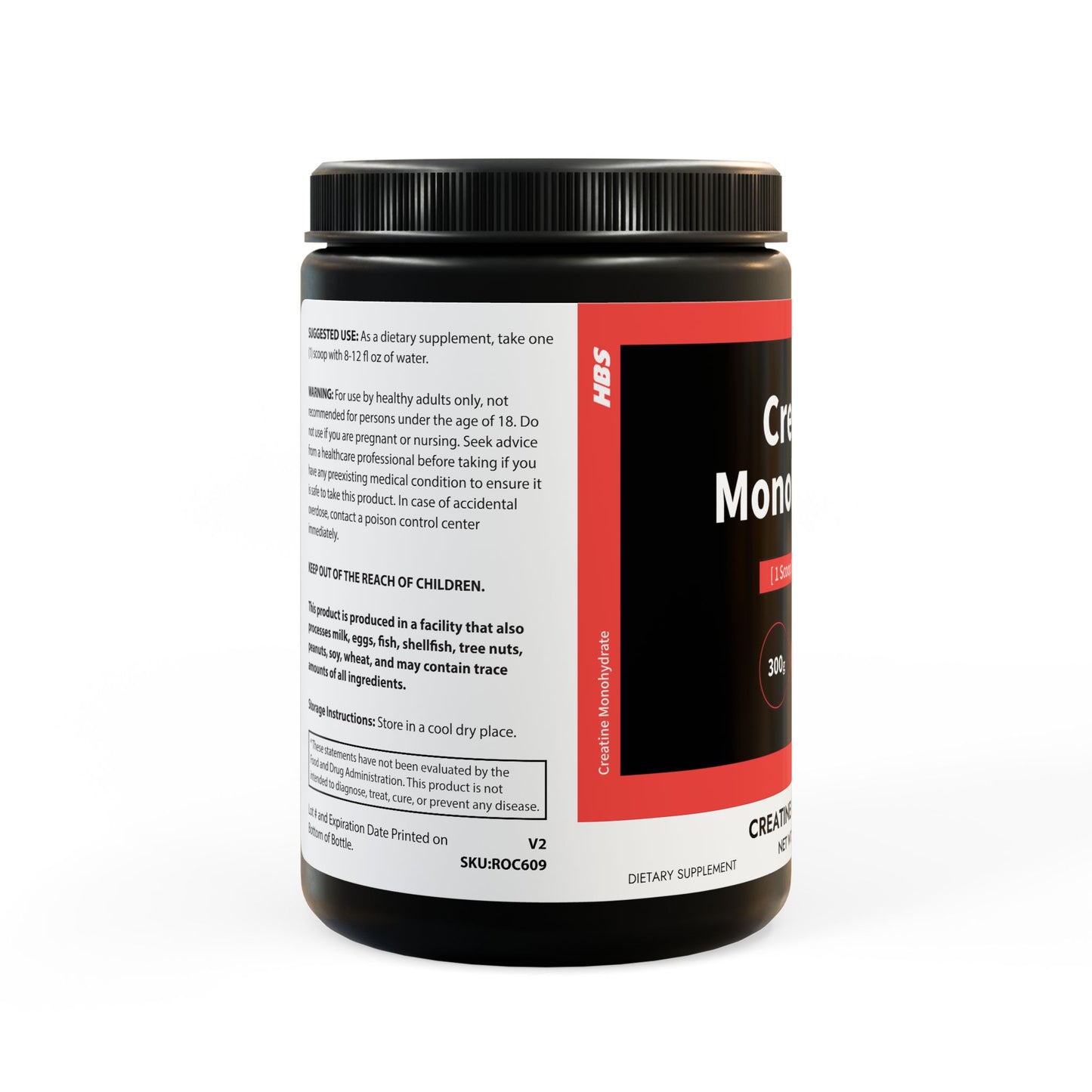 HBS, Creatine Monohydrate Supplement, Powder (300g, 10.58oz)