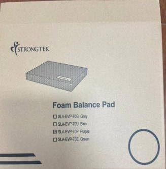 StrongTek Professional Foam Exercise Balance Pad - 15.8" 13" x 2", High-Density