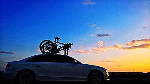 ROCKBROS Suction Cup Roof Bike Rack for Car Roof Sucker Bicycle Carrier Quick Release Aluminium Alloy Roof Rack for 1 2 3 Bikes (Max 2-Bikes Blue)