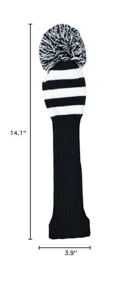 Stripes Knitted Golf Club Head Covers 3 Piece Set 1 3 5 Driver and Fairway HeadCovers Fits 460cc Drivers