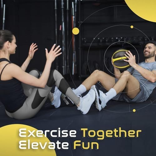Yes4All Medicine Ball with Dual Texture Grip 6/8/10/12LBS