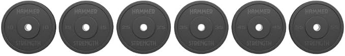 Hammer Strength 55Lb Black Standard Rubber Bumper Plate