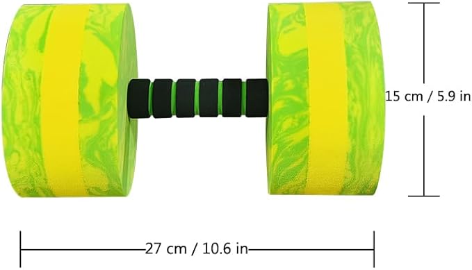Aquatic Exercise Dumbbell Set of 2 for Water Aerobics, High-Density EVA-Foam Water Weights, Pool Fitness Equipment for Unisex Adults, camo