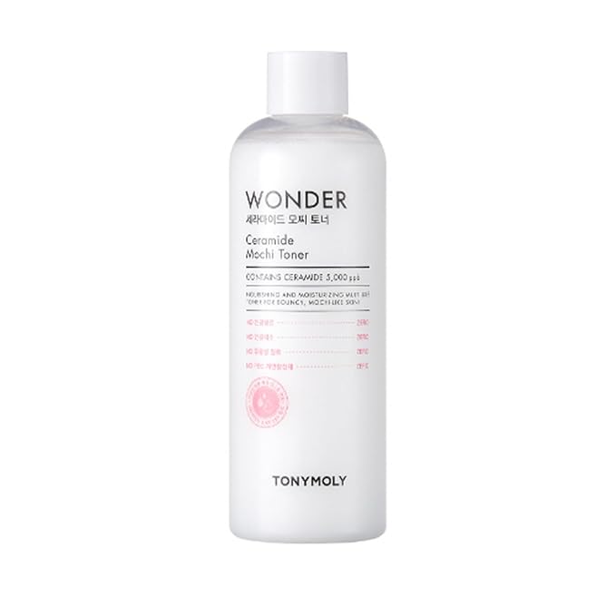 TONYMOLY Wonder Ceramide Mochi Toner, Dewy, Glass Skin Toner, Hydrate & Strengthens for Stronger and Healthier Skin, 16.9 oz