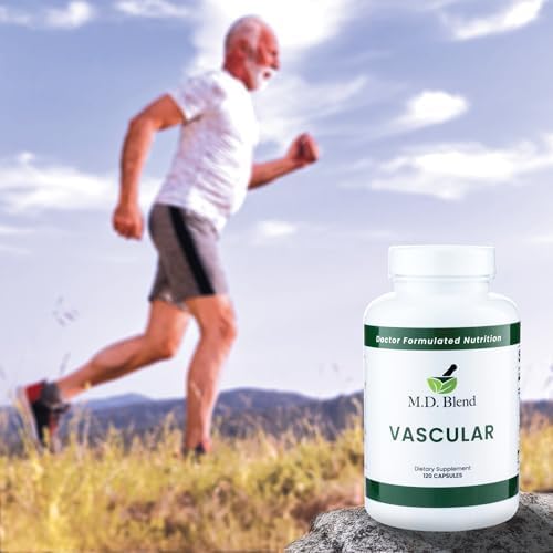 M.D. Vascular - Expert Formulated Supplement - Vascular & Overall Wellness Goals - Proper Flow, Numbers, Balance - Powerful Garlic, Ginger, L-Arginine, Pomegranate - 120 Capsules (Pack of 3)
