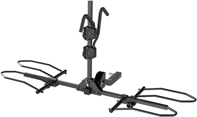 TANX Bike Racks for Ebikes,Fat Tire Bike Rack for Tow Hitch 2-Bike 160 lbs Capacity,Hitch Bike Rack for Heavy E Bike, Wobble Free Smart Tilting Folding Bicycle Car Racks for Standard, 2 inch Receiver