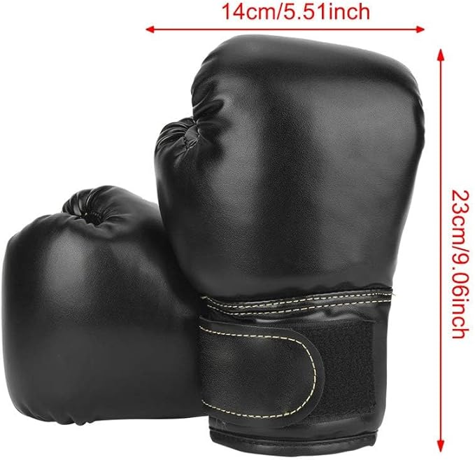 Boxing Gloves, PU Leather Taekwondo Gloves Professional Fighting Children Boxing Training Gloves Thickened Punching Sparring Training Mitts for Kids