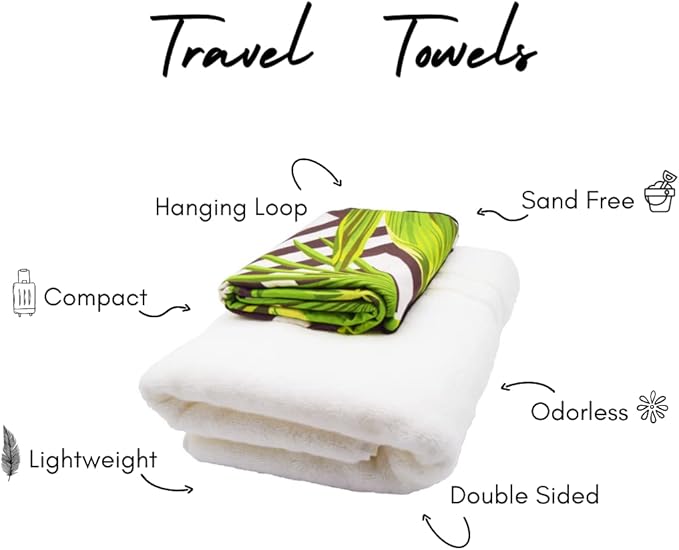ECCOSOPHY Microfiber Beach Towel - Sand Free Towels 71x35 in