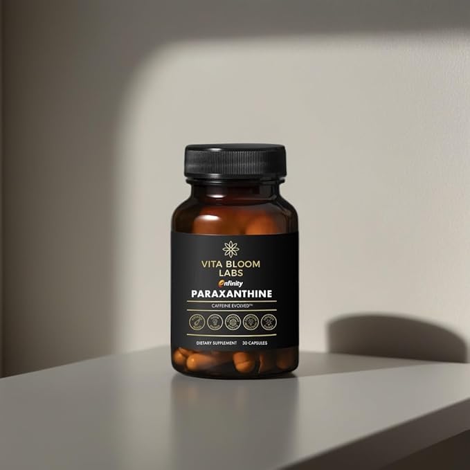 Enfinity Paraxanthine Capsules, Clean Energy & Focus, Caffeine Alternative | 200 mg per Capsule | 30 Capsules per Bottle | Formulated in USA, GMP Certified, Non-GMO, Kosher