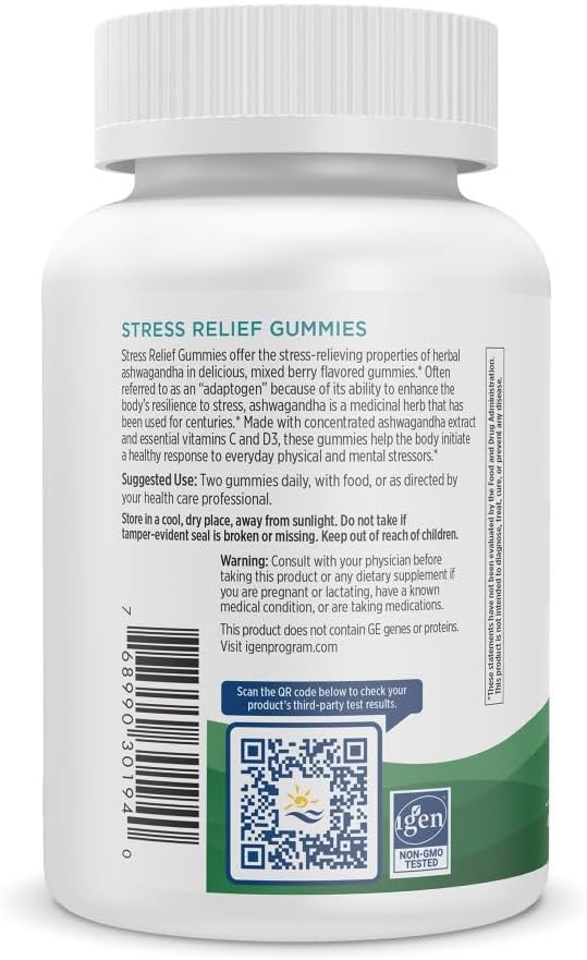 Nordic Naturals Stress Relief Gummies, Mixed Berry, 40 Gummy Supplements, Supports Daily Mood and Immune System Health, Non-GMO, Vegetarian, 20 Servings