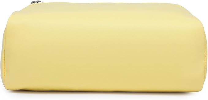 Nylon Female cosmetic bags Canvas toiletry bags Wash bags with large capacity Simple design (Nylon/Yellow)