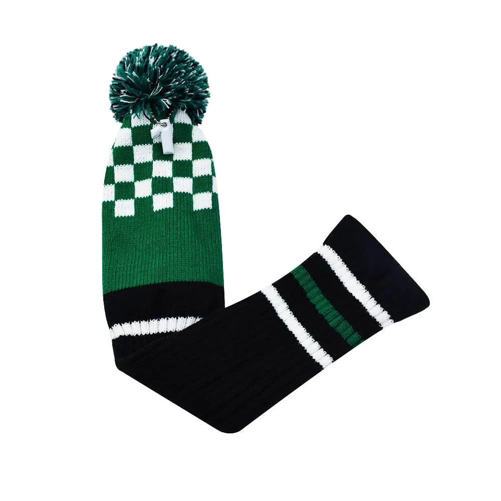 Stripes Knitted Golf Club Head Covers 3 Piece Set 1 3 5 Driver and Fairway HeadCovers Fits 460cc Drivers