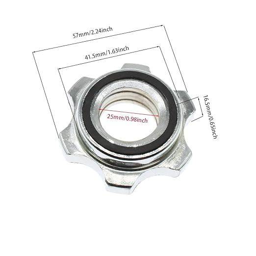 Barbells Hex Nut Anti-Slip 2PCS 25mm Barbell Spin-Lock