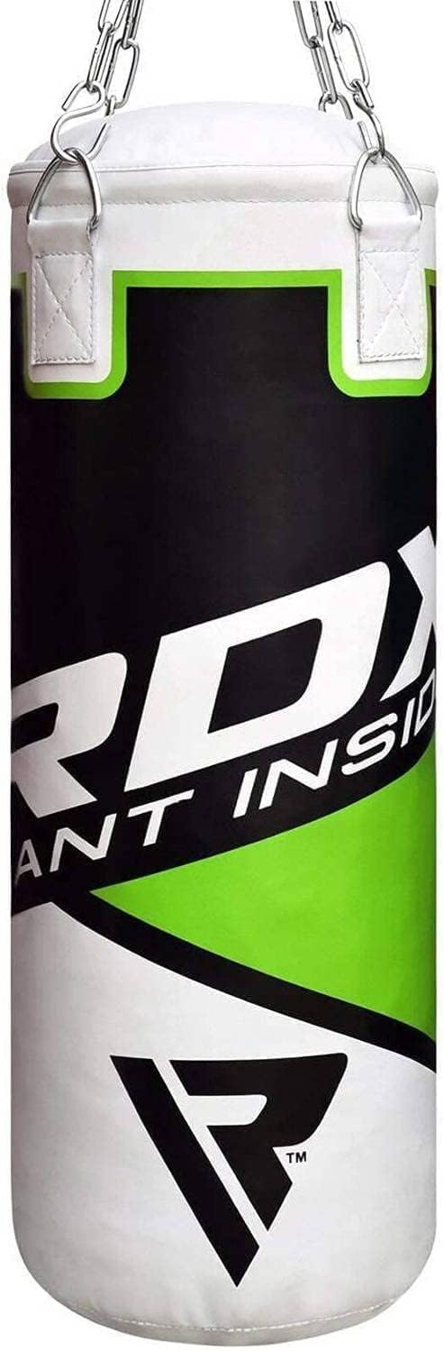 RDX Kids Punching Bag 2FT with Punch Gloves, Unfilled Boxing Set, Non Tear Maya Hide Leather Junior Hanging Bag, Kickboxing MMA Grappling Muay Thai Karate Taekwondo BJJ Training