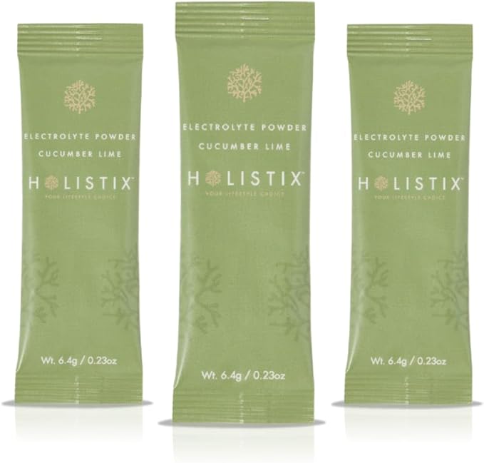 Holistix Electrolyte Powder: Zero Sugar Hydration | Enhanced with Icelandic Marine Algae | Natural Flavors | Keto & Paleo Friendly | 12 Stick Packs(Cucumber-Lime)