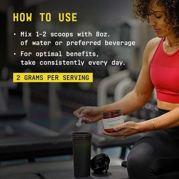 BEYOND RAW Creatine HCl Powder for Men and Women | Muscle Strength, Energy Production, Cognitive Support, Cellular Hydration | Science-Backed, Lab Grade Formula | 60 Servings
