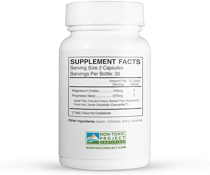 TrueCarbonCleanse™ - Perfect Gut Detoxifier & Binder - Advanced Formula with Organic Bamboo Activated Charcoal Capsules - 60 Capsules - Vegan, Non GMO, Gluten Free, Soy Free, Non-Toxic Certified
