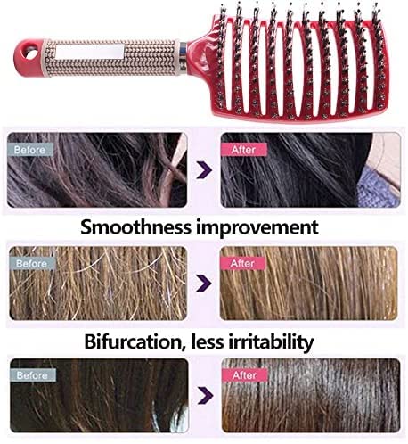 Hair Brush, Magical Detangling Brush, Vented Hair Brush for Wet or Dry Detangling, Fast Drying Styling Massage Hairbrush, Gold, Unisex Adults, Teens, Kids, Seniors