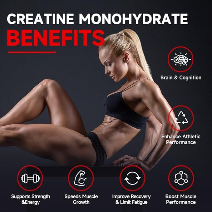 Creatine Monohydrate Gummies 5g for Men & Women β 120 Vegan, Sugar-Free Creatine Monohydrate with Taurine & B12 for Strength Support, Energy Boost, Ideal Pre-Workout Supplement