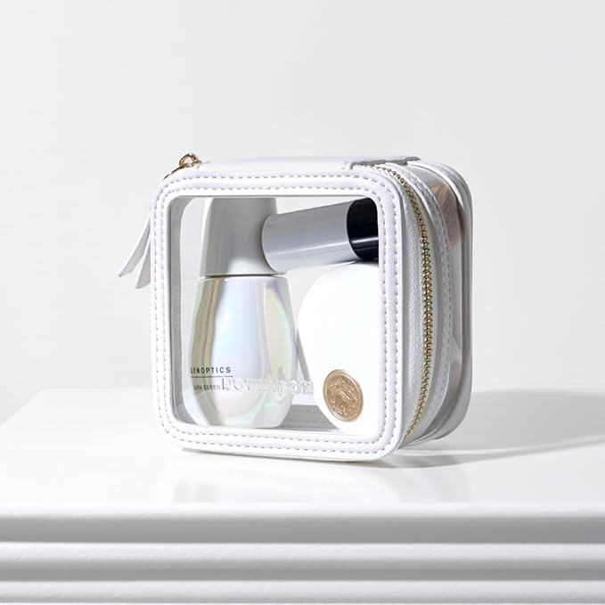 ROWNYEON Clear Makeup Case Toiletry Bag Multipurpose Travel Makeup Train Case Portable Cosmetic Organizer Transparent Storage Bag