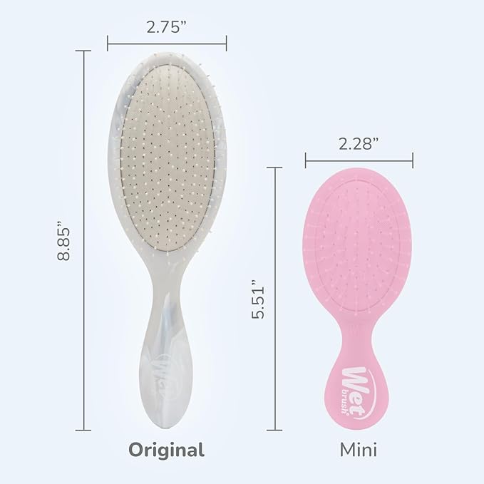 Wet Brush Original Detangler, Grey (Matte Marble), Ultra-Soft IntelliFlex Bristles Glide Through Tangles, Detangling Hair Brush (Wet & Dry), Women & Men, Limited Edition