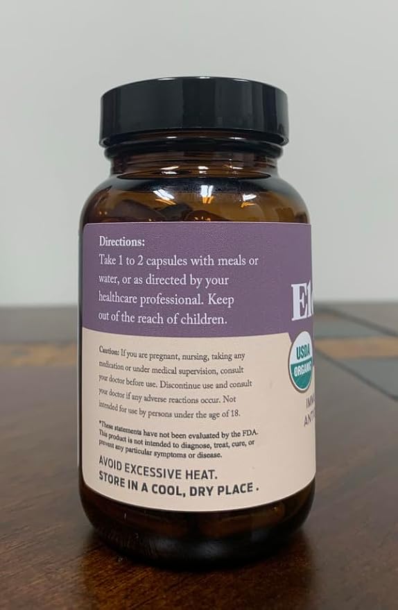 Organic Elderberry Capsules - Organic, Dried, & Pure Elderberry Sambucus Natural Immune Boost Capsules - 570 mg