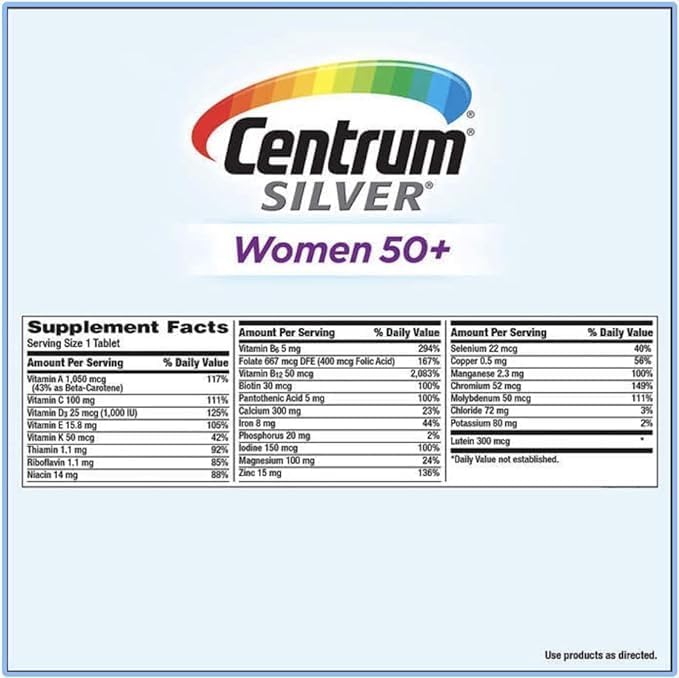 Silver Multivitamin for Women 50 Plus (275 ct.) with TAHA Sticker
