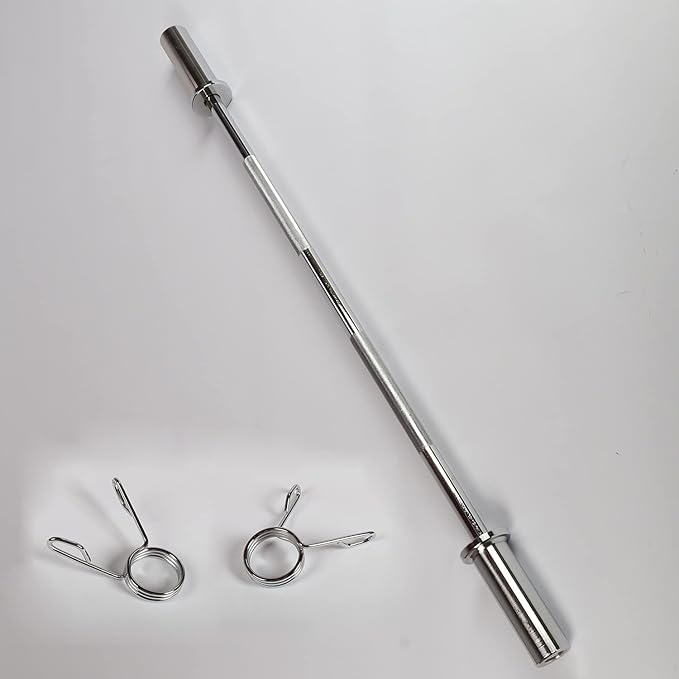 uyoyous 4FT Barbell Bar Solid Threaded Chrome barbell 2 inch 120cm for