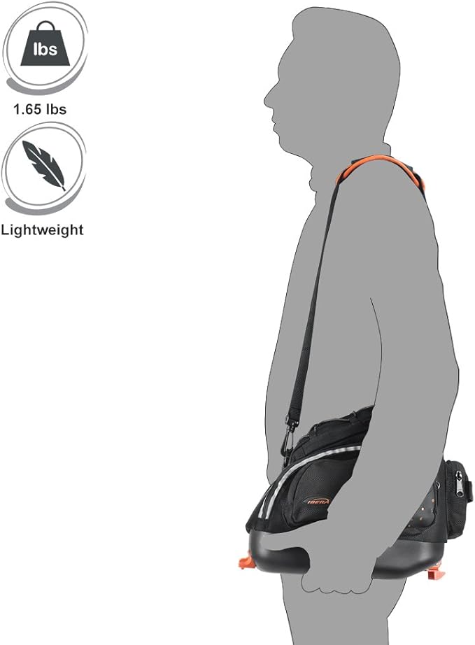 Ibera PakRak Quick-Release Mini Commuter Bike Trunk Bag and Seat-Post Bicycle Carrier Rack Combo