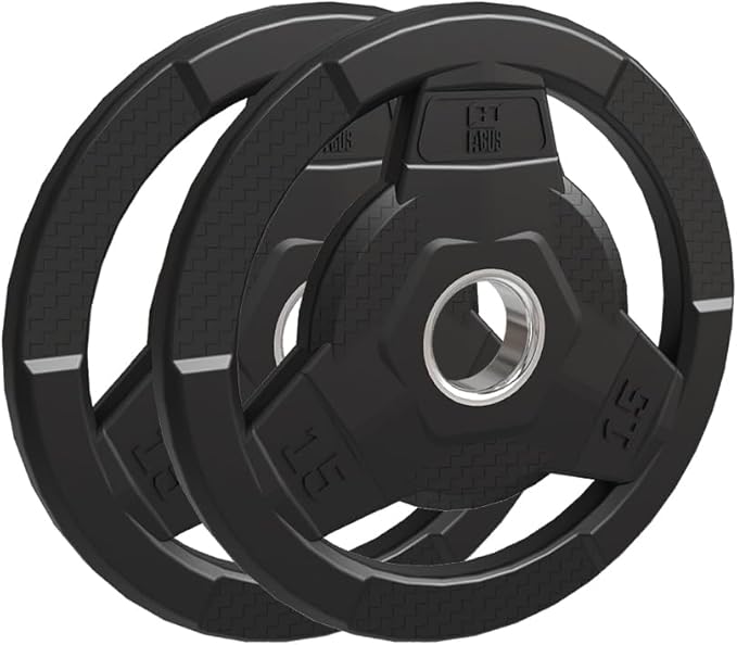Weight Plate 2-Inch Rubber Coated Olympic Grip Plate 2.5/5/10/15/25/35/45 LB