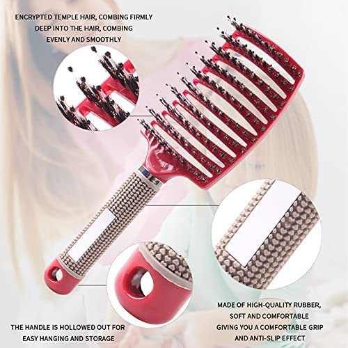Hair Brush, Magical Detangling Brush, Vented Hair Brush for Wet or Dry Detangling, Fast Drying Styling Massage Hairbrush, Gold, Unisex Adults, Teens, Kids, Seniors