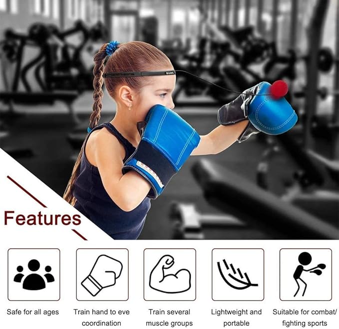 Double End Punching Bag Boxing Striking for Training - Speed Ended Set Includes Reflex Ball Headband and Pump- Portable MMA