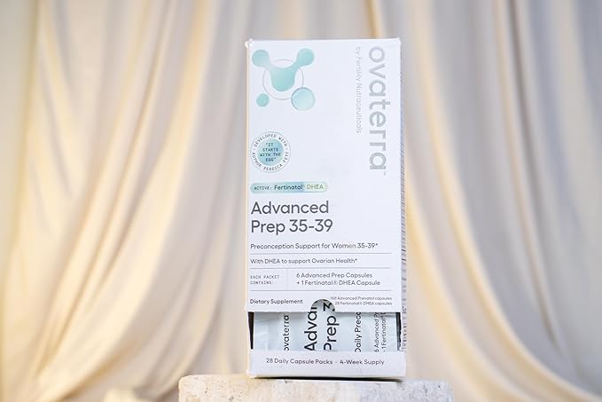 Advanced Prep Preconception Vitamins for Women with DHEA 25mg, Conception Fertility Prenatal Vitamins, Fertility Supplements for Women, Prenatal Multivitamin 4 Week Supply (28 Daily Packets)