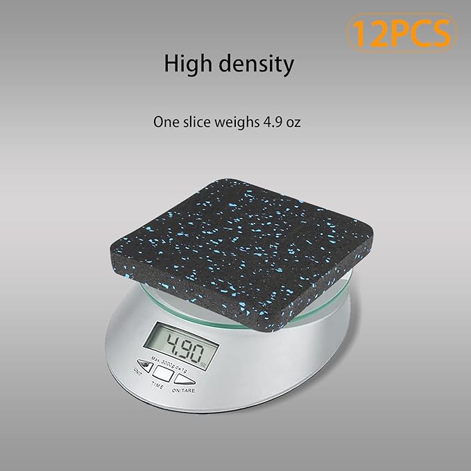 Protect Your Floors with High-Density Rubber Treadmill Mat 12, 3.94" 3.94" x 3.94" x 0.5" Exercise