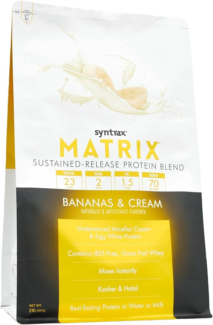 Syntrax Nutrition Matrix Sustained-Release Protein Blend Bananas and Cream 2 lbs.