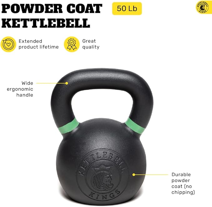 Kettlebell Kings Powder Coated Kettlebell Weights 5-90 LB