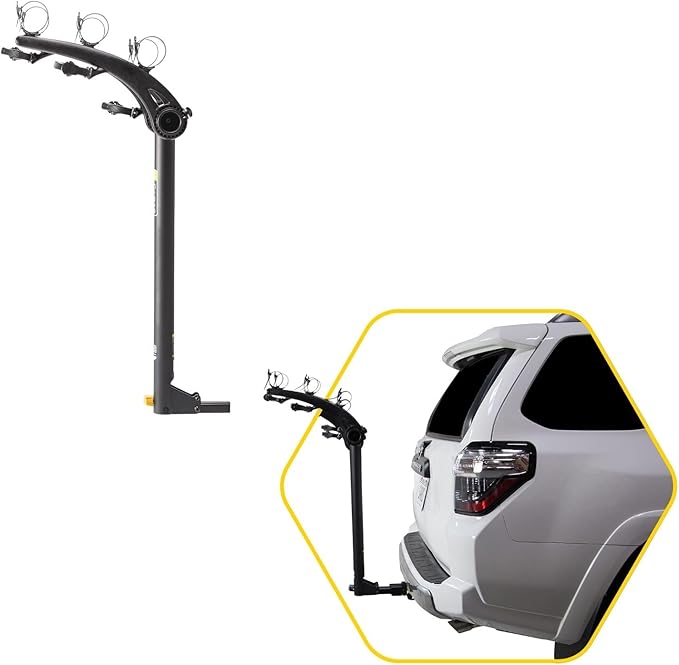 Saris Bones 3-Bike Hitch Rack Bicycle Carrier, with Easy Fold Design and Tilting Base