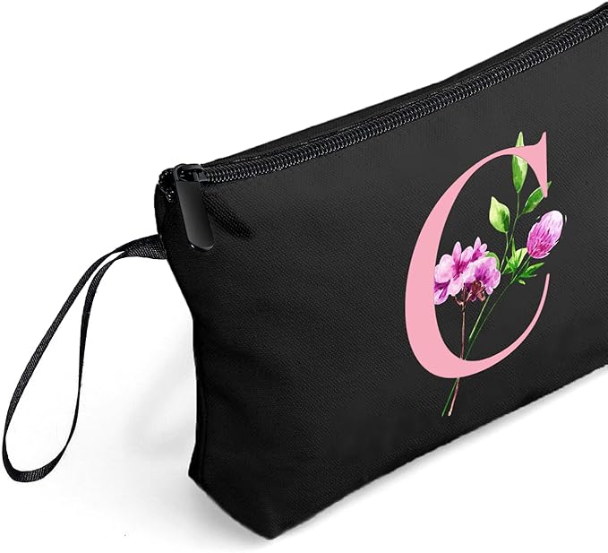 SEAMOON Happy Birthday Friendship Womens Bridesmaid Coolest Gifts for Sister Teacher Coworkers Personalized Travel Makeup Cosmetic Bag with Mirror Valentines Mothers Day Christmas Graduation C