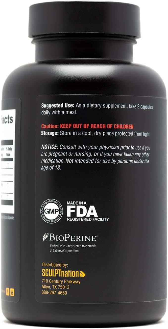 Sculpt Nation by V Shred Powerful Turmeric Supplement - Turmeric Curcumin with Black Pepper & Patented Ingredients for Joint Health - 30-Day Supply
