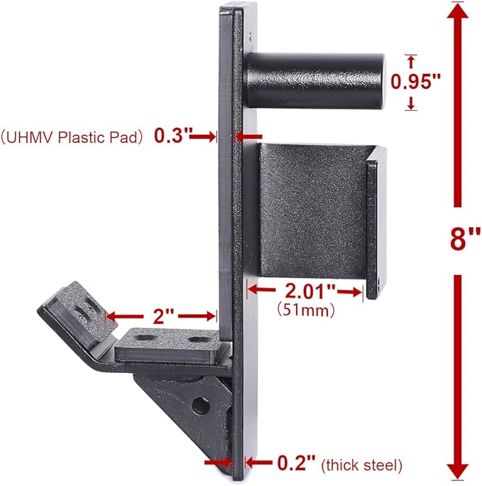 SYL Fitness J-Hooks for Squat/Power Rack - Available 2"x2" and 3"x3", Heavy