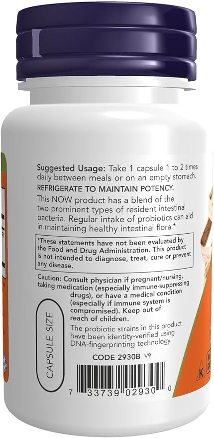 NOW Foods Acidophilus & Bifidus 8 Billion VCaps, 60 ct