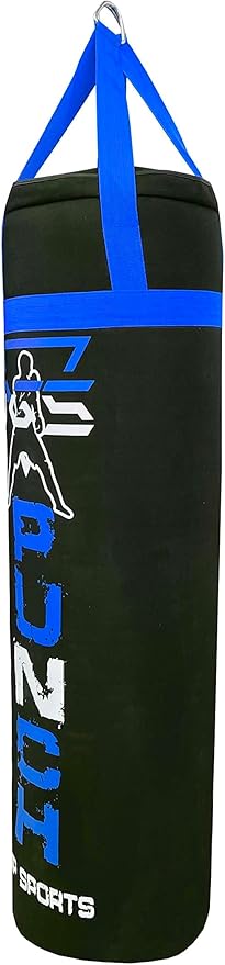 PGS Punching Bag - Hanging Boxing Bag for MMA, Karate, Judo, Muay Thai, Kickboxing, Self Defense Training for Training at Home or Gym or Office - Unfilled Heavy Bag 70 to 100 lbs - Black- UNFILLED