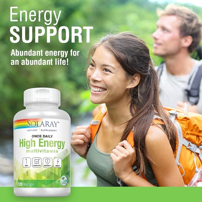 Once Daily High Energy Solaray 120 VegCaps Pack of 2
