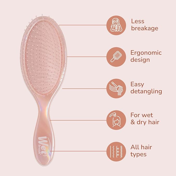 Wet Brush Original Detangler, Bronze (Iridescence Icon), Ultra-Soft IntelliFlex Bristles Glide Through Tangles, Detagnling Hair Brush, All Hair Types (Wet & Dry), Women & Men, Limited Edition