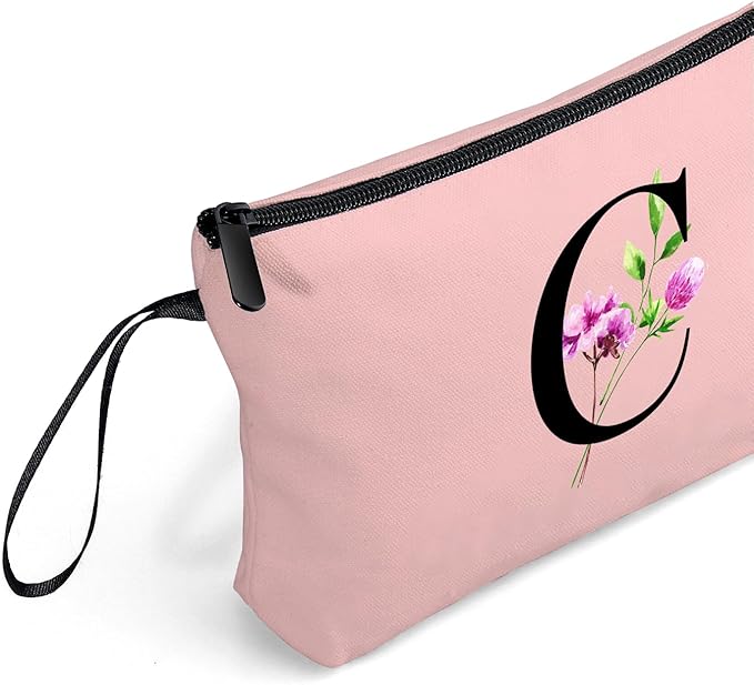 SEAMOON Birthday Thank You Appreciation Monogrammed Gifts for Mom Aunt Teacher Sister Friend Coworkers Bride Bridesmaid Makeup Cosmetic Bag with Mirror Mothers Day Christmas Graduation C