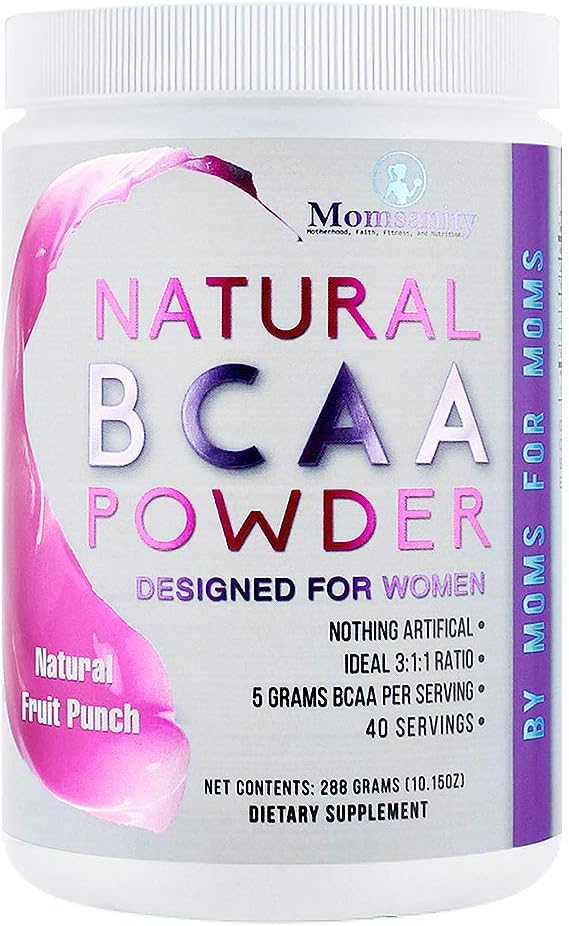 BCAA Powder Preworkout for Women - Naturally Sweetened with Stevia, Erythritol, & Monk Fruit + Delicious Recipe Guide PDF | 40 Servings (Fruit Punch)