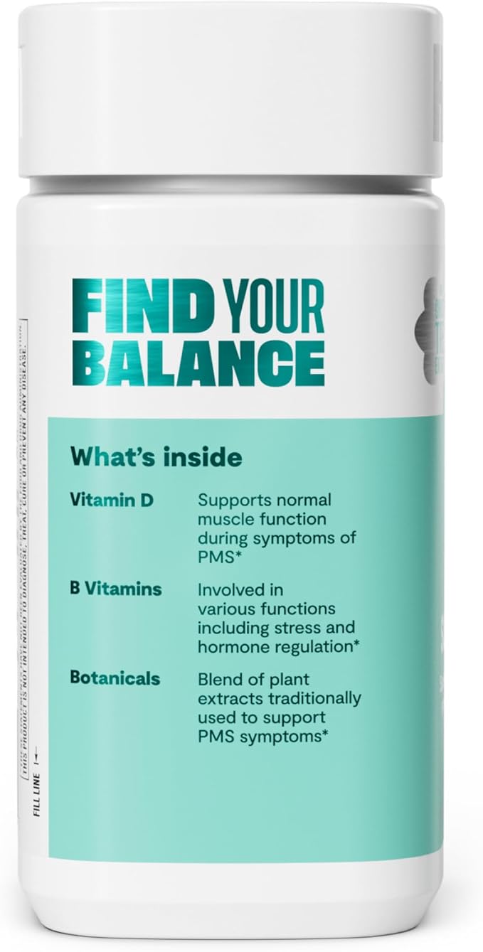 Habit PMS Support Supplement for Women 2 Pack (120 Capsules) - Supports Premenstrual Symptoms & Stress, Hormone Balance, Mood, B Vitamins, Vitamin D, Chasteberry, Ashwagandha, Gluten-Free, Non-GMO