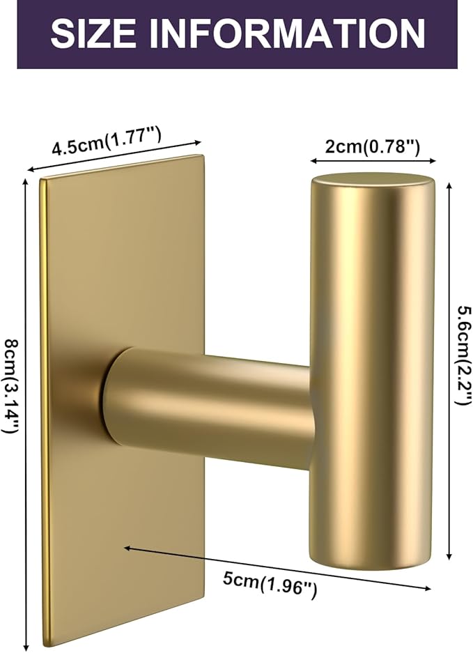 VAEHOLD Wall Adhesive Hooks 2 Pack)